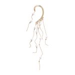 Tassel cuff gull og perlur
